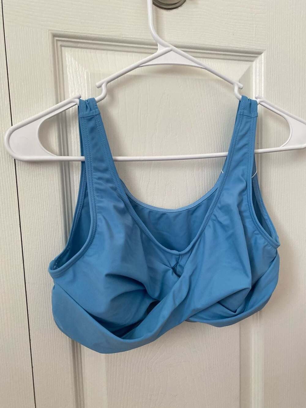 Beachsissi Blue Twist Front Bikini Top with Padded Cups